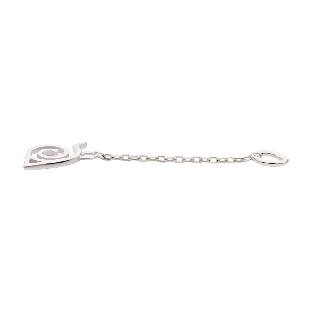 14Kt White Gold Naruto Shippuden Hidden Leaf Village Logo Dangle Charm - Image 3