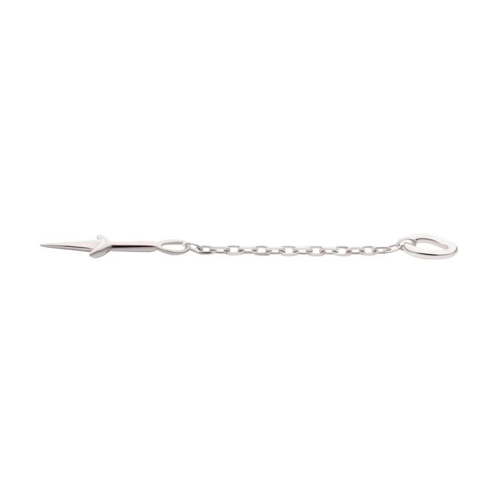 14Kt White Gold Naruto Shippuden Kunai Knife Dangle Charm - Image 3