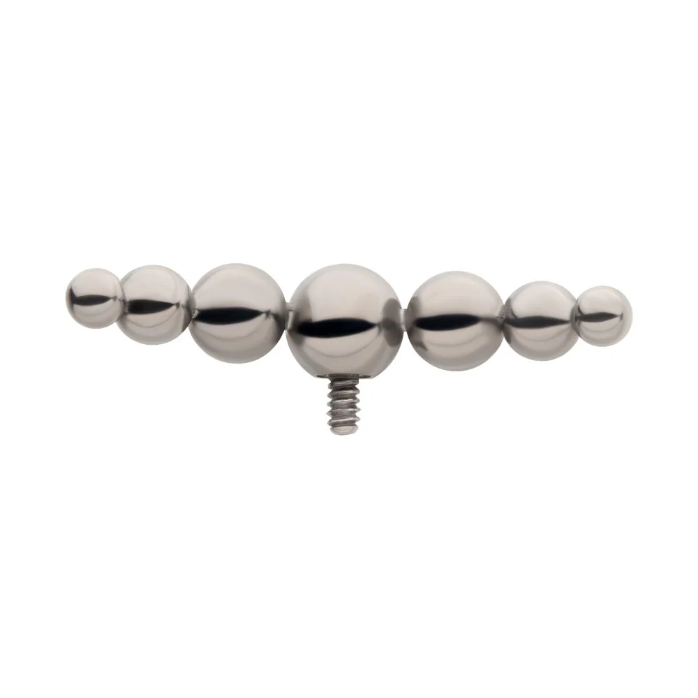 Titanium Internally Threaded with 7-Cluster Bead Top - Image 3