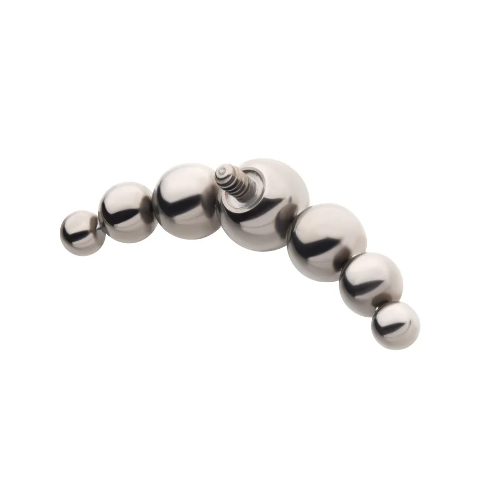 Titanium Internally Threaded with 7-Cluster Bead Top - Image 4