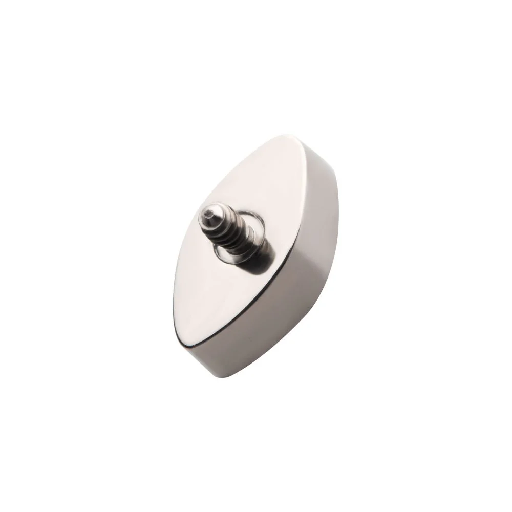 Titanium Internally Threaded with Bezel Set CZ Marquise Shape Top - Image 3