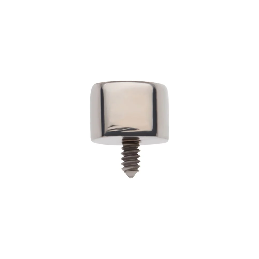 Titanium Internally Threaded with Bezel Set CZ Oval Shape Top - Image 3