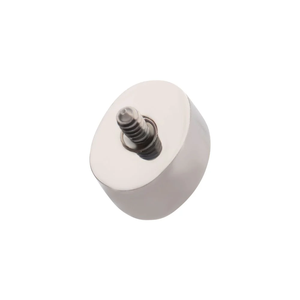 Titanium Internally Threaded with Bezel Set CZ Oval Shape Top - Image 4